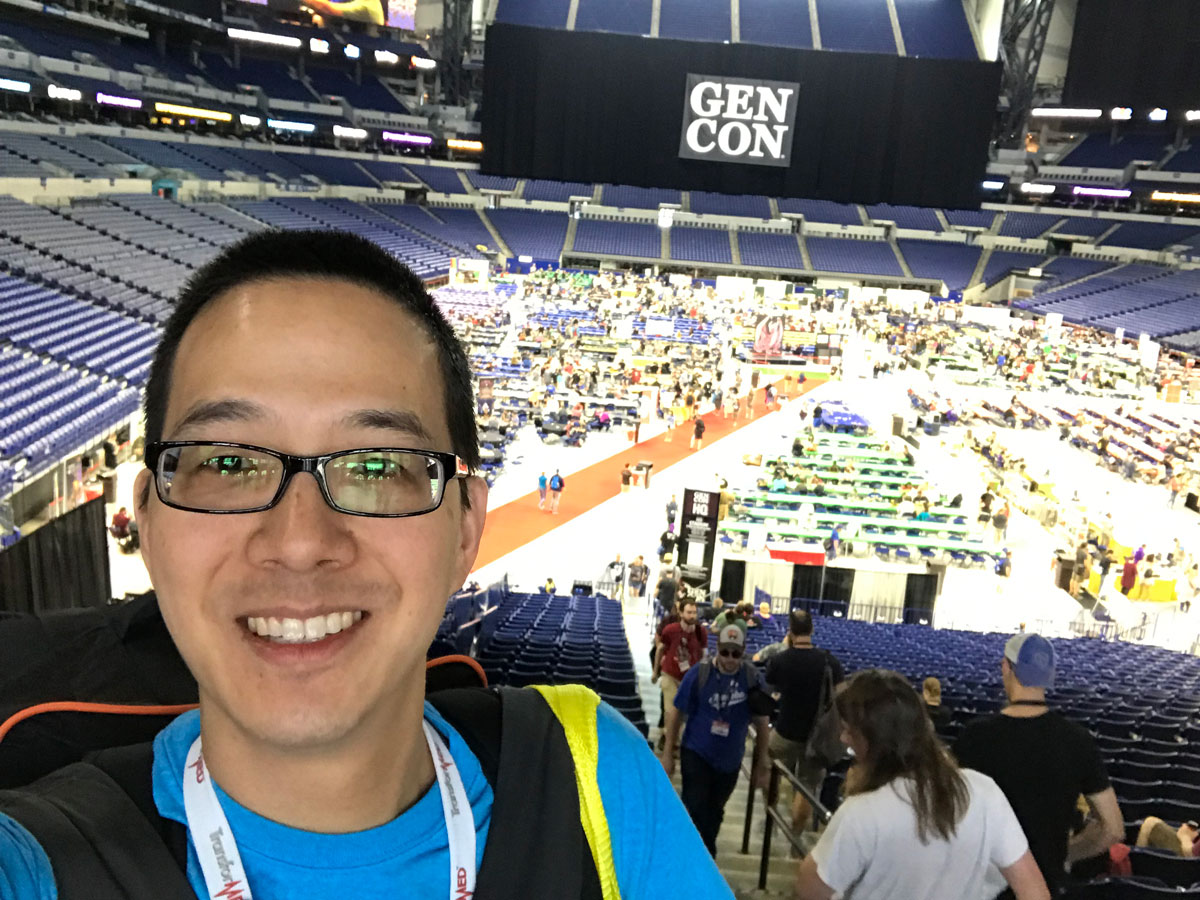 Jonathan Liu at Lucas Oil Stadium for Gen Con 2019