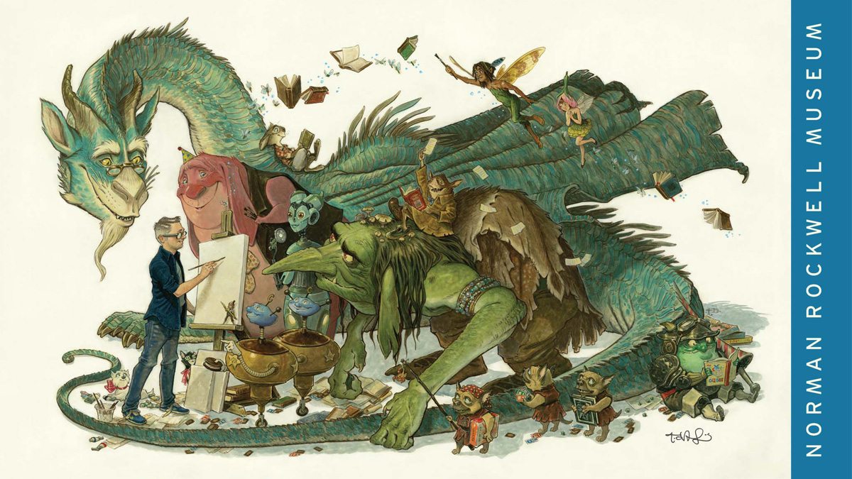 Tony DiTerlizzi poster for Norman Rockwell Museum